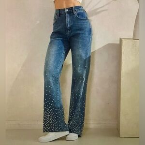Oli & Hali Stud Embellished Blue Jeans